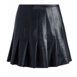 Alice + Olivia Carter faux leather pleated skirt